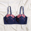 Beauwear Demi Cup Bra with Wire Floral Lace Bras for Women Unlined Lingerie