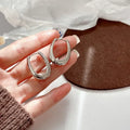 Trend Metal Geometry Gold Color Women's Hoop Earrings Fashion New Design Oval Minimalist Female Earrings Fashion Jewelry Gift