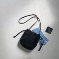 Korean Style Leopard Shoulder Bag for Women New Niche Tassel Faux Suede Bucket Bag Casual Lightweight Drawstring Crossbody Bag