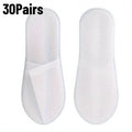 10/30Pairs Non Woven Disposable Slippers for Men Women Unisex Hotel Guest Shoes Travel Home Spa Indoor Business Accommodation