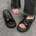 Summer Women's Slippers Fashion Breathable Flat Open Toe Sandals Soft Bottom Outdoor Beach Sandals Comfortable Home EVA Slides
