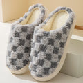 Autumn and Winter Women's Cotton Slippers - Cozy Couple's Non-Slip House Shoes, Thick Sole Wool Indoor Slippers for Men & Women