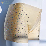 Women's Pants New Belly Dance Safety Shorts Women's Leggings Tight-fitting Stretch Safety Adult Underpants Ind Ustry with Diamonds Short Pants