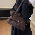 Fashionable Casual Underarm Bag, Niche Simple Shoulder Bag for Women, High-End Commuter Large-Capacity Frosted Texture Tote Bag