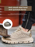 Lightweight Work Safety Shoes Men Women Breathable Anti Smash Steel Toe Shoes Puncture-proof Sneakers Protection Safety Boots