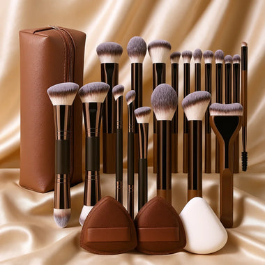 Makeup Set Professional Brush Professional Dual-Ended Makeup Brush Set Includes Foundation Brush, Contour Brush, Blush Brush, Powder Brush, Eyeshadow Brush, C