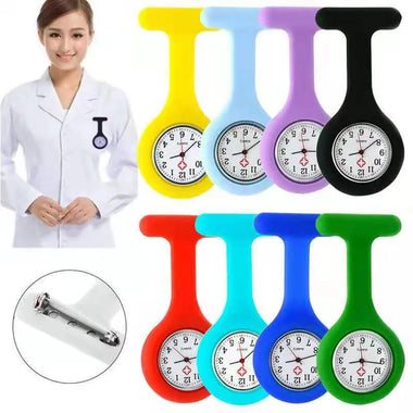 2pcs Nurse Watches for Women Men, Silicone Lapel Pin Pocket Fob Stethoscope Watch Doctor Nurse Student Graduation Gift