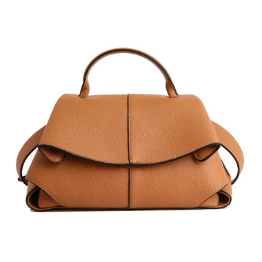 Women Minimalist Luxury Leather Flap Handbag, Elegant Top Handle Crossbody Bag, Multi-color Purse for Work & Daily Commute