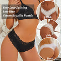 5Pcs/Set Women's Cotton Lace Patchwork Bikini Panties Seamless Low Waist Quality Breathable Brazilian Panty Female Sexy Lingerie