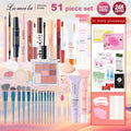 47PCS Set Waterproof Makeup Set BB Cream Eyebrow Pencil Eye Shadow Eyeliner Pencil Mascara Lipstick Loose Powder Brush Tool Set