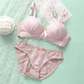 Sexy Women Bra Set Lingerie Set Breathable Lace Underwear Suit Female Push Up Wireless New Bra Briefs Set Cute Top and Panties