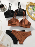 2 Set Solid Underwire Lingerie Set Women Push Up Bra Women Underwear Sets Comfortable Daily Lingerie J2611