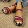 Women's Platform Sandals Casual Summer Slip on Comfort Daily Walking Beach Shoes Lightweight Open Toe Slingback Flat Sandals