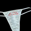Y2k style fun white printed lingerie women's lingerie sexy fashion slim fit casual lingerie breathable emotional girl clothing