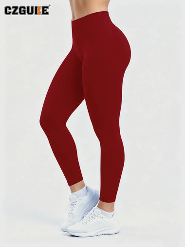 CZGUKE Women High Waist Yoga Leggings Butt Lift Tummy Control Feeling Sports Pants Stretch Fitness Gym Workout Running Leggings