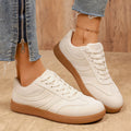 Retro Brown Platform Sneakers Women 2026 Flat Trend German Training Shoes Woman Plus Size 43 Thick Sole Vulcanize Shoes