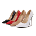 European And American Fashion Single Shoes European Station Pointed Toe Metal Thin Heel Elegant Women's Shoes High Heels Simple