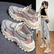 2025 Spring New Ultra-light Running Shoes Sports Women's Shoes Mesh Non-slip Breathable Soft-soled Lightweight Casual Shoes