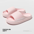 Feslishoet Women Letter Slippers Beach Slides Solid Color Mens Thick Sole Indoor Bathroom Anti Slip Shoes Summer Couple Sandals