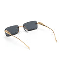 Ruiao Rimless Sunglasses UV400 Fashion Square Metal Glasses for Men Women Designer Man's Brand Sun Glasses Shades for Outdoor