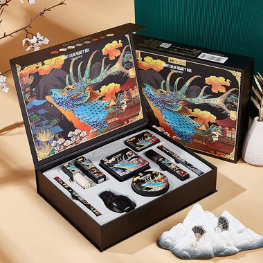 Moose Painted Color Zhenyan Makeup Set Nine-Piece Set Cosmetics Full Set Beauty Gift Box Christmas Valentine's Day Gift