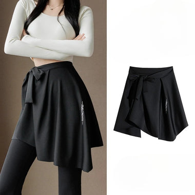 Hip Covering Skirt Women Slim Fit Sports Fitness Overlay Skirt for Yoga Pants Leggings