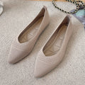 2025 Women Pointed Toe Flats Breathable Fabric Spring Summer Flat Shoes Soft Sole Slip-on Girls Daily Walking Driving Loafers