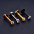 Jewelry Set Titanium Piercing 10pcs 20/18/16g G23 Titanium Piercing CZ Lip Labre Earrings Set Lip Stud Ring Tragus Free Spiral Cartilage Jewelry For Women