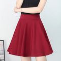 Women's Skirt Women's Red Stretch Skirt for Spring and Summer, High-waisted Design To Prevent Exposure, with Pleated Detailing.